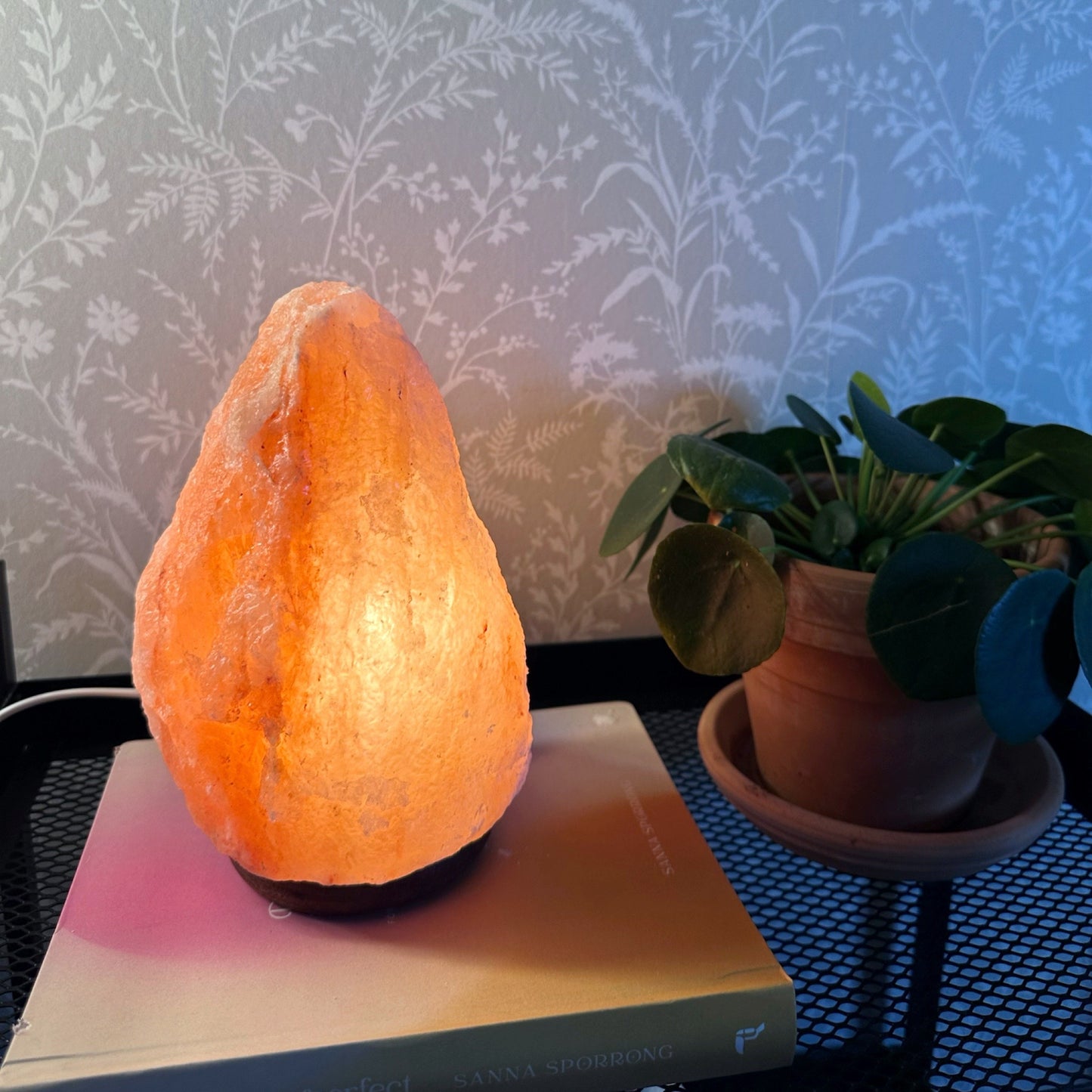 Himalyasalt lampa orange