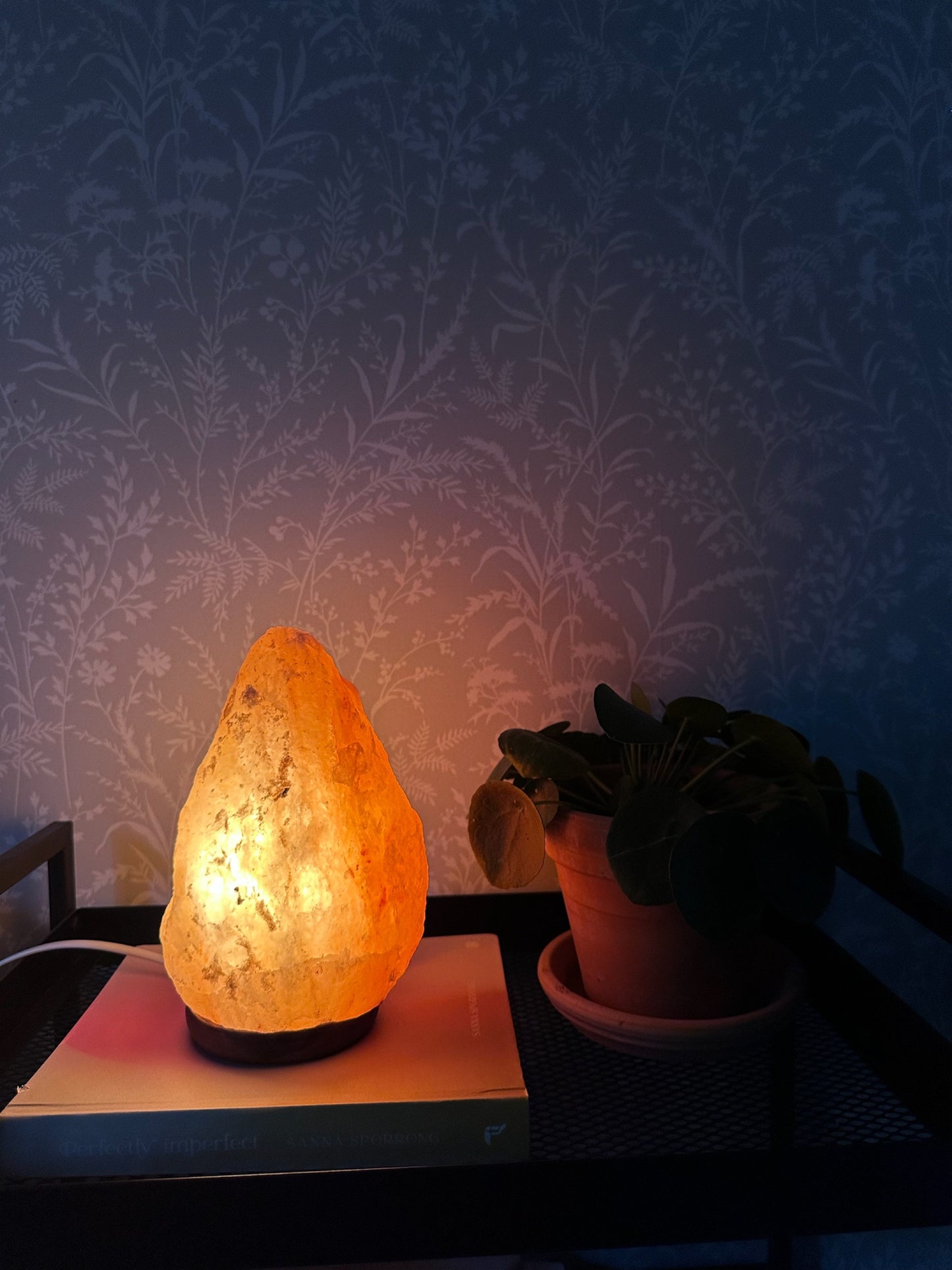 Himalyasalt lampa orange