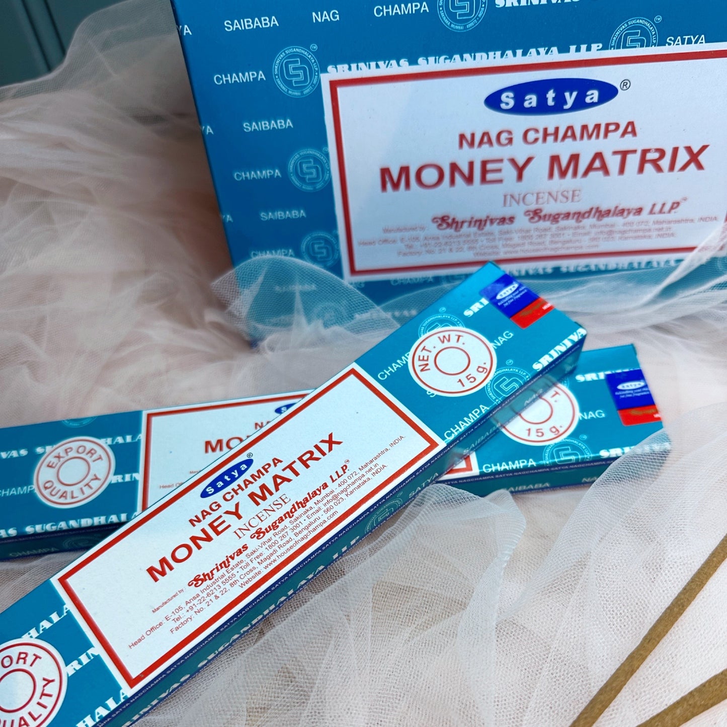 Satya Nag Champa MONEY MATRIX rökelsepinnar