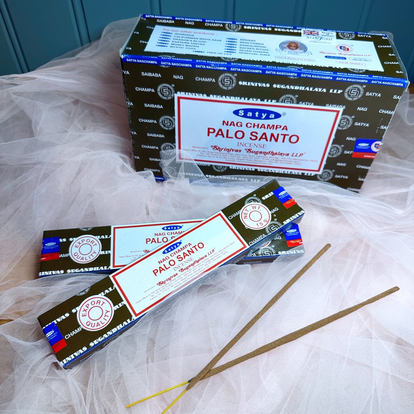 Satya Nag Champa PALO SANTO rökelsepinnar